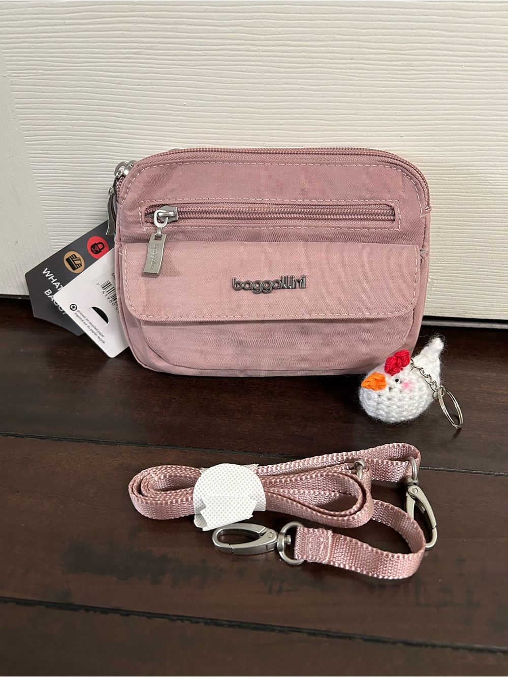 Baggallini Mini Crossbody with Multiple Pockets, Card Slots, Detachable Strap - Picture 11 of 11